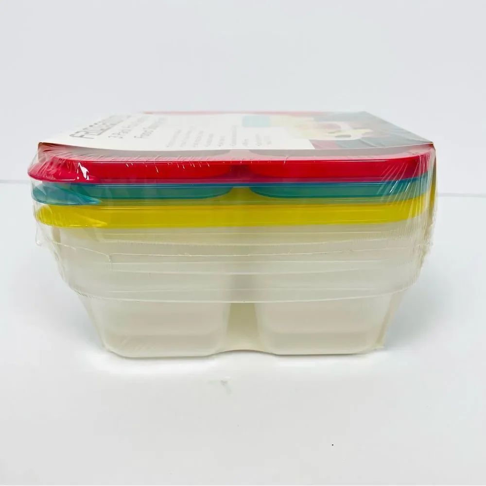 3 Pack 4 Section Food Storage Set Multicolor - Picture 4 of 5